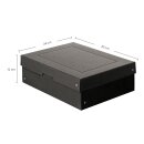 Storage box black, A4, 320 x 240 x 100 mm, with lid, FSC paperboard, riveted