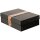 Storage box black, A4, 320 x 240 x 100 mm, with lid, FSC paperboard, riveted