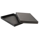 Aufbewahrungsbox Schwarz, A3, 44 x 32 x 4 cm, mit Deckel, FSC Pappe, genietet