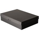 Aufbewahrungsbox Schwarz, A3, 44 x 32 x 10 cm, mit Deckel, FSC Pappe, genietet