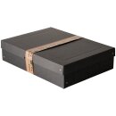 Aufbewahrungsbox Schwarz, A3, 44 x 32 x 10 cm, mit Deckel, FSC Pappe, genietet