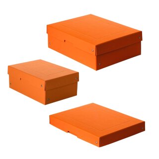 Falken Box Pastell Orange, Geschenkkarton mit Deckel, Fotobox, verschiedene Größen