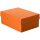 Aufbewahrungsbox Orange, A5, 250 x 180 x 100 mm, mit Deckel, FSC Pappe, genietet