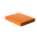 Storage box orange, A4, 320 x 240 x 40 mm, with lid, FSC cardboard, riveted