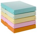 Storage box orange, A4, 320 x 240 x 40 mm, with lid, FSC cardboard, riveted