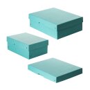 Falken Box Pastell Blau, Geschenkkarton mit Deckel, Fotobox, verschiedene Größen