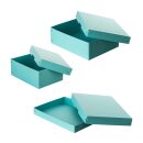 Falken Pure Box Pastell Blau genieteter Aufbewahrungskarton aus FSC Pappe