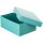Aufbewahrungsbox Türkis, A5, 250 x 180 x 100 mm mit Deckel, FSC Pappe, genietet
