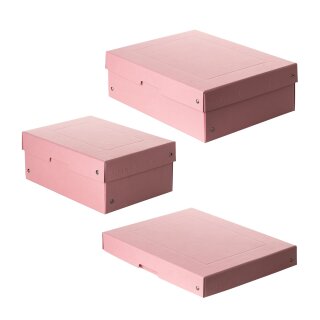 Falken Box Pastell Pink, DIN A4 oder DIN A5, Geschenkkarton mit Deckel, Fotobox