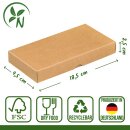 Faltschachtel 18,5 x 9,5 x 2,5 cm, Braun, Schwarz, Wei&szlig;, Kerzenschachtel - 10er Set