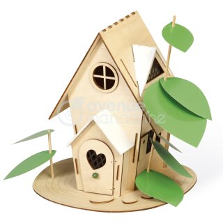 Craft Kit Fairy House made of wood, from age 7, includes materials and instructions