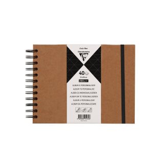 Scrapbook Album 21 x 16 cm, Braun, 40 Blätter...