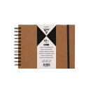 Scrapbook Album 21 x 16 cm, Braun, 40 Bl&auml;tter Kraftpapier, Ringbuch, Fotoalbum