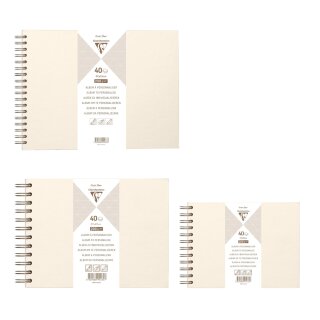Album, ivory, various sizes, 40 white sheets of kraft...