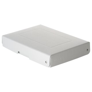 Archive & Storage Box White, A5, 180 x 250 x 40 mm, Lid, Cardboard, Riveted