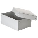 Archiv- &amp; Aufbewahrungsbox Wei&szlig;, A5, 18 x 25 x 10 cm, Deckel, Pappe, genietet