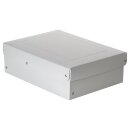 Archive and storage box made of cardboard, white, for A4, 320 x 240 x 100 mm, lid