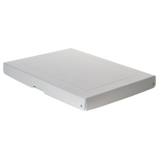 Archiv- & Aufbewahrungsbox Weiß, A3, 32 x 44 x 4 cm, Deckel, Pappe, genietet