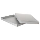 Archiv- &amp; Aufbewahrungsbox Wei&szlig;, A3, 32 x 44 x 4 cm, Deckel, Pappe, genietet