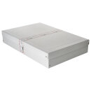 Archiv- &amp; Aufbewahrungsbox Wei&szlig;, A2, 440 x 620 x 100 mm, Deckel, Pappe, genietet
