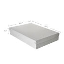Archiv- &amp; Aufbewahrungsbox Wei&szlig;, A2, 440 x 620 x 100 mm, Deckel, Pappe, genietet