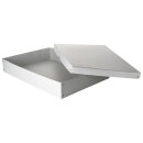 Archiv- &amp; Aufbewahrungsbox Wei&szlig;, A2, 440 x 620 x 100 mm, Deckel, Pappe, genietet