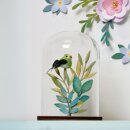 Glasglocke mit Holzboden, 9 x 13 cm, für Deko und...