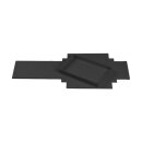 Folding box 15,5 x 23,5 x 5 cm, black, with lid, recycling cardboard - 10 boxes/set