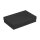 Folding box 15,5 x 23,5 x 5 cm, black, with lid, recycling cardboard - 10 boxes/set