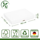 Folding box 13.6 x 18.6 x 2.5 cm, brown-white, with lid, jade cardboard - set of 10