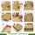 Folding box 13.6 x 18.6 x 2.5 cm, brown-white, with lid, jade cardboard - set of 10
