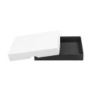 Folding box 10 x 14 x 2.5 cm, black and white, with lid,...
