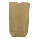 Paper bag, 0.5 l, 14 x 22 x 5,5 cm, kraft paper, brown