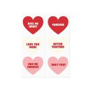 Papiertüten Sweet Love mit 6 Stickern, Kraftpapier - 6er Set