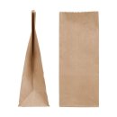 Block bottom bag 80 x 200 x 60 mm, brown, kraft paper smooth, single ply, o. window