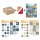 Kit de bricolage pour calendrier de lAvent comprenant 24 boîtes, 24 autocollants chiffres design et de la ficelle de jute