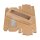 Box with window and hinged lid 18.5 x 6.8 x 2.5 cm, kraft cardboard - set of 10