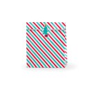 3 striped gift bags and Sticker with x-mas motif