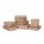 Paper board box, 15 x 15 x 5 cm, brown, gift box with lid