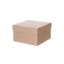 Gift box 20 x 20 x 12 cm, brown, gift box, kraft cardboard, kraft paper
