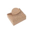 Gift box, kraft cardboard with gold empossing  6 x 7.5 x 2.5 cm, 4 pieces