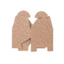 Gift box, kraft cardboard with gold empossing  6 x 7.5 x 2.5 cm, 4 pieces