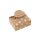 Geschenkschachtel 6 x 7,5 x 2,5 cm, große goldene Punkte, Kraftkarton - 4er Pack