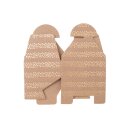 Mini gift box, Candybox, gold stripes, 6 x 7.5 x 2.5 cm, 4 pieces, Kraft cardboard