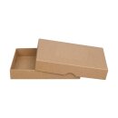 Folding box 10.5 x 15.5 x 2.5 cm, brown, with lid, kraft...