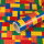 Gift wrap with building blocks, multicoloured, 0.70 x 10 m – birthday wrapping paper for children