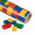 Gift wrap with building blocks, multicoloured, 0.70 x 10 m – birthday wrapping paper for children
