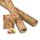 Geschenkpapier Eiffelturm, Braun, 0,70 x 10 m, Kraftpapier - Geburtstag
