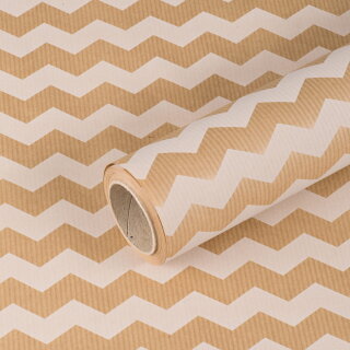 Geschenkpapier Chevron, 0,70 x 10 m, Kraftpapier -...