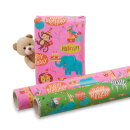 Gift wrapping paper &ldquo;Happy Birthday,&rdquo; green, 0.70 x 10 m - Wrapping paper for children